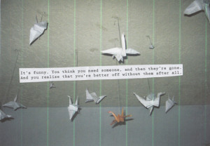 cranes, paper cranes, quote, text