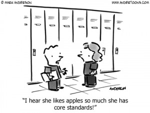 Education Cartoon 6399: I hear she likes apples so much she has core ...