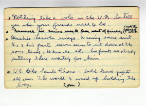 Ronald Reagan's index cards of one-liners