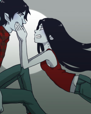 ... this image include: marceline, adventure time, marshall lee and love