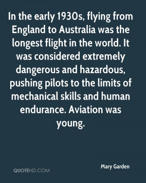 In the early 1930s, flying from England to Australia was the longest ...