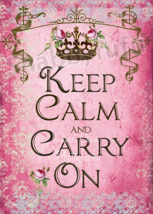 Keep Calm & Carry On Pink 8 X 10 French Canvas Print-