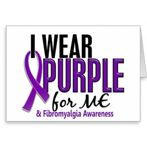 Wear Purple For ME 10 Fibromyalgia Greeting Cards