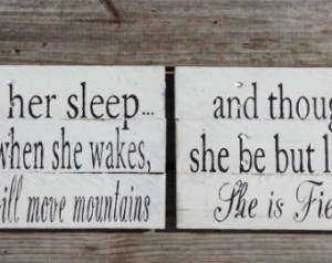 Let Her Sleep For When She Wakes Sh e Will move Mountains, Pallet Sign ...