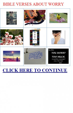 bible verses about worry - Worry