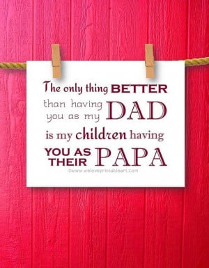 Father's Day Gift for Dad Framed Quotes Print Grandparent's Day ...