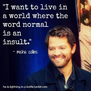 would like to meet and possibly act with: Misha Collins (And ...
