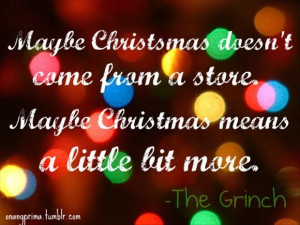 Maybe says the Grinch