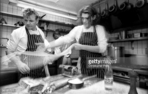 chef Marco Pierre White (right) with assistant or second chef ...