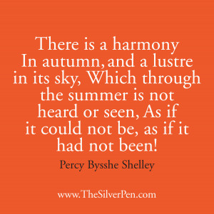 Happy Autumn! – Percy Bysshe Shelley