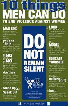 10 things men can do to end violence against women