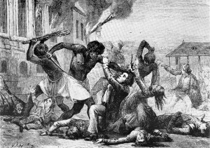 Civil war erupts in the French colony of St. Domingue, a Caribbean ...