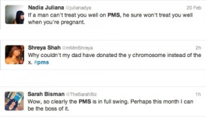of how stressed they are because of PMS, if not twitter maybe facebook ...
