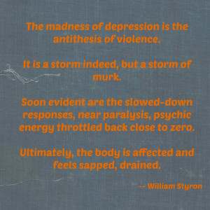 depression, quote, depression quote, william styron, madness ...