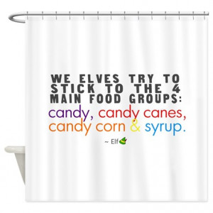 Buddy Gifts > Buddy Bathroom Décor > 'Funny Elf Quote' Shower Curtain