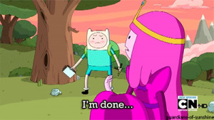 finn the human Adventure Time Princess Bubblegum burning low