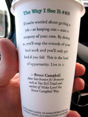 starbucks cup quotes. Starbucks puts quotes on