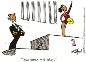 Obama to Gold Medal Winner, “You Didn’t Win That”