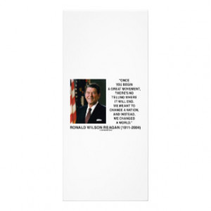 Ronald Reagan Great Movement Changed A World Quote Custom Rack Cards
