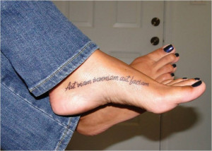 Foot Tattoos Quotes for Girls