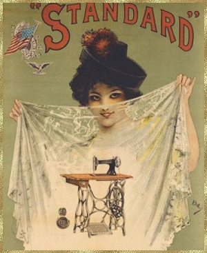Antique sewing poster ً