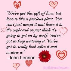 Gift of love- great love quote from John Lennon. 10 Ways To Rekindle ...