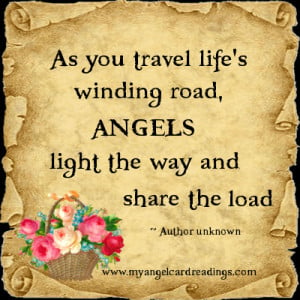 ... angels light the way and share the load author unknown more angel