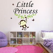 Includes: Quote Cute Monkey with Branch. Little Princess Deluxe Wall ...