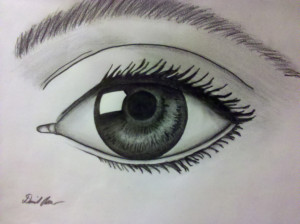 Eye With Pencil Drawing