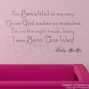 ... Decal - I'm beautiful in my way- Vinyl Words and Letters Quote Decals