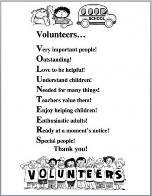 Volunteer Appreciation Thank You Poems