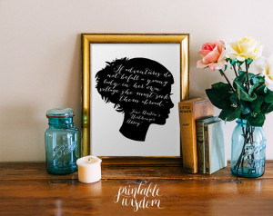 Jane Austen quote art wall art printable wall decor print ...