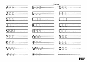 Alphabet Writing Practice Worksheet