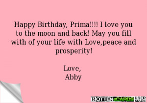 Happy Birthday Prima Happy birthday, prima!