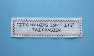 Clueless Quote Hand Embroidery: 