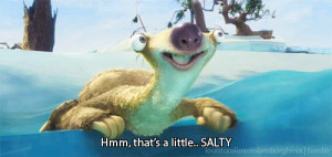 funny, gif, ice age, jj, little, salty, sid, tumblr
