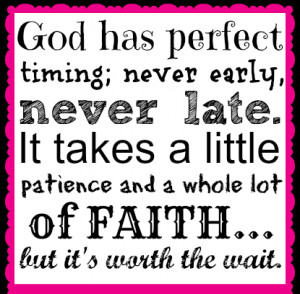 God's timing
