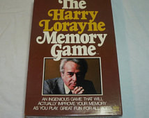 Vintage 1976 - The Harry Lorayne Me mory Game By Reiss Games Inc ...