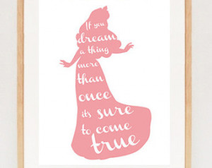 ... printabl e - Sleeping beauty art quote - DIGITAL nursery wall art