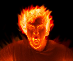 Figure 1: Fiery anger of a person blinds his sight.
