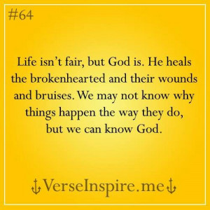 Life is not fair but God is...