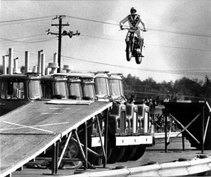 evel knievel jumping