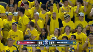 ... Of Michigan Forced Indiana Basketball Fans To Wear Michigan Shirts