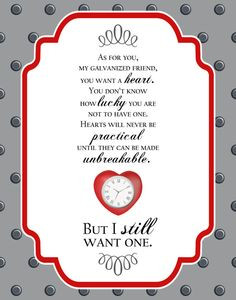 Wizard of Oz Tinman quote oz quotes, tin man, poster 11, quote posters ...
