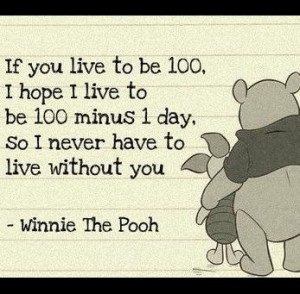 If You live to be 100, I hope I live to be 100 minus 1 day so I never ...