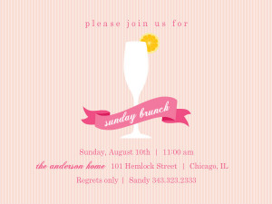 Wedding Invite Mimosa Design Invitation Templates