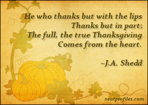 True Thanksgiving Quote