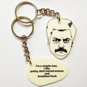 Ron Swanson Quotes Keychain by PeachyApricot on Etsy, $8.00 # ...