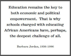 Barbara Jordan - Free Printable Quote on Education