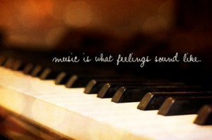 bokeh, feelings, music, piano, quote, saying